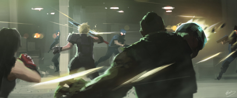 Illustration for article titled Artist Recreates Memorable Moments of Final Fantasy VII